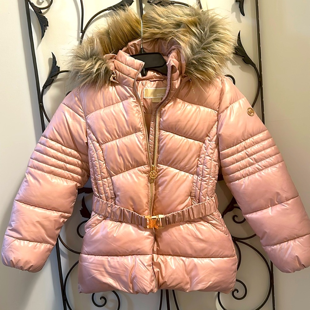 Pink Girls Michael Kors coat.